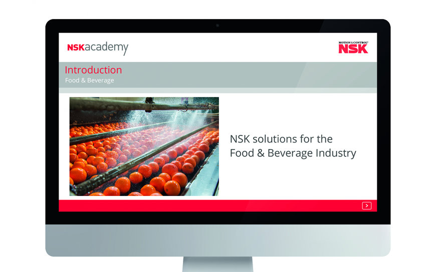NSK academy adds online training module for food and beverage applications